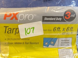 lot 107 image: (2) New PX-Pro 3-Mil Poly Tarps, 6...