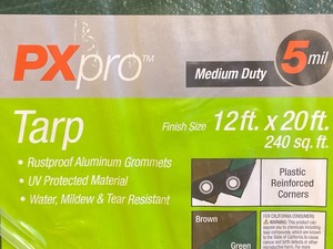 lot 110 image: (1) New PX-Pro 5-Mil Poly Tarp, 12...