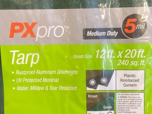lot 111 image: (1) New PX-Pro 5-Mil Poly Tarp, 12...
