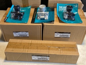 lot 192 image: Large Lot Of New Patio Door Knob La...