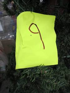 Artificial LED Tree in green, roughly 9.3 feet tall by Vickerman