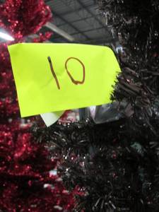 Artificial LED Tree in multicolor green, roughly 9 feet tall by Vickerman