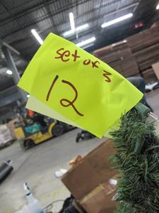 Artificial Slim Profile 3 LED Tree Set in green, roughly 346 feet tall by Vickerman