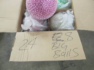 Box of 8 Large Globe Ornaments from Vickerman Company