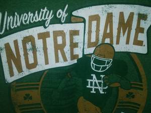 lot 53 image: New Notre Dame T - shirt Fighting Irish size Large plus 3 more