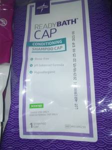 lot 59 image: Medline Ready Bath Cap and other supplies