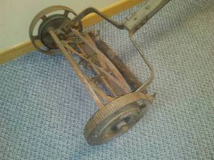 lot 179 image: Antique Push Rotary Lawn mower