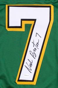 lot 37 image: Neal Broten Signed Minnesota North Stars Captain Jersey (TSE COA)