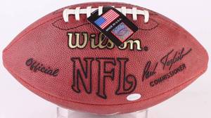 lot 35A image: Daunte Culpepper Signed NFL Football (Fanatics Hologram & Mounted Memories COA)