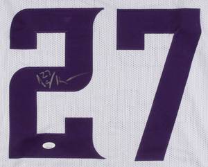 lot 26B image: Jayron Kearse Signed White Vikings Jersey (JSA COA)