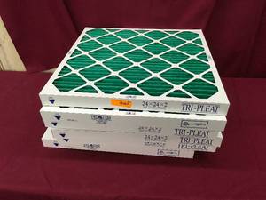 6 24 X 24 X 2 Tri- Pleat Air Filters