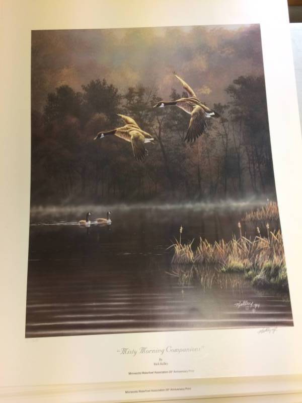 lot 24 image: Misty Morning Companions by Rick Kelley Signed & Numbered Limited Edition Print Size With Border Approx
