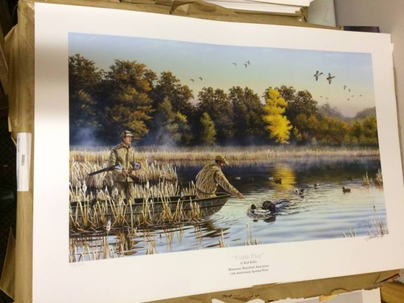 lot 63 image: Triple Play by Rick Kelley Signed & Numbered Limited Edition Print Size With Border Approx 31x21