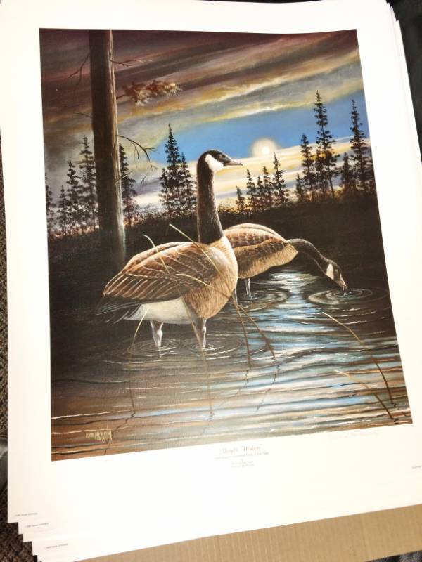 lot 8 image: Moonlight Honkers by Richard M Prunty Signed & Numbered Limited Edition Print Size With Border Approx 22x27 