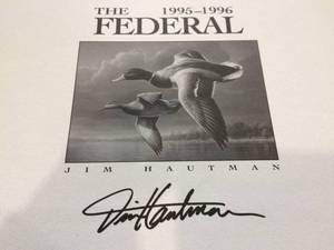 lot 23 image: 1995-1996 Federal Duck Stamp Signed Print - James Hautman MALLARDS #12111 Print Image Size is 6 12x9