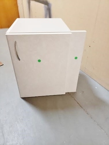 UPDATE - 3 White BIOTEC MEDICAL GRADE CUPBOARDS- TWO UPPER W1-THREE DOOR LOWER CABINET ALL THREE COME W CLEAR ACRYLIC SHELVES - 1 DOOR CUPBOARD IS SMALLER SIZE - 2 DOOR HAS LIGHT - ALL GREAT CONDITION