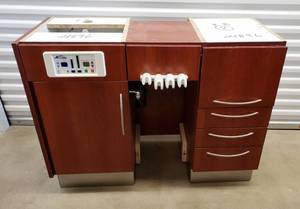 WOWOW MSRP $31,000 2014 MCC DENTAL CUSTOM CHERRY CABINETRY LARGE L SHAPE SYSTEM -SIMILAR TO LOT 12 - THIS HAS $$$$ ACCUTRON DIGITAL ULTRA NITROUS OXIDE FLOWMETER SYSTEM EXCELLENT WORKING CONDITION