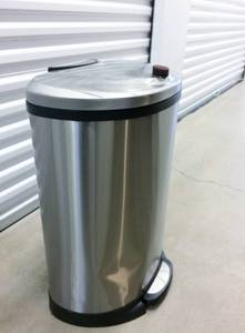 Stainless Steel Foot Flip Top Medical Trash Bin Can - Great Condition