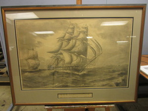 lot 319 image: LIMITED EDITION LIBRARY OF CONGRESS PRINT- U.S.S. CONSTITUTION