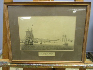 lot 326 image: VINTAGE NAUTICAL ARTWORK - IRE VU DE BREST