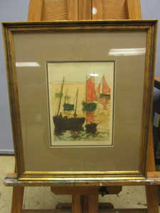 lot 329 image: VINTAGE PONTOY ETCHING ARTWORK