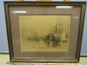 lot 330 image: VINTAGE STEPHEN PARRISH 1885 ETCHING PRINT