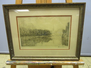 lot 331 image: VINTAGE WALTER HALE 1908 ETCHING PRINT
