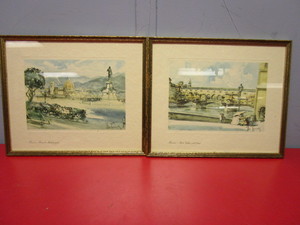 lot 337 image: VINTAGE FIRENZE ITALY PAINTING PRINTS