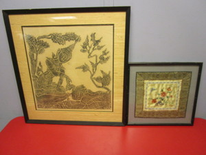 lot 341 image: VINTAGE EASTERN ART, FRAMED