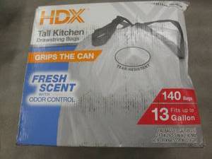 lot 183 image: HDX 13 Gallon Tall Kitchen Bags...