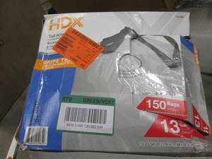 lot 186 image: HDX 13 Gallon Tall Kitchen Bags...