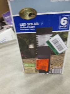 lot 189 image: Hampton Bay LED Solar Bollard Light...