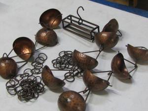 Copper Hanging Rain Cups