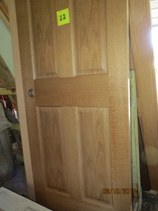 lot 22 image: 6 panel finished oak door
