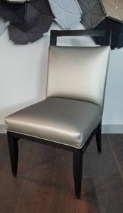 lot 12 image: Pewter Dining Room Chairs, set of 8