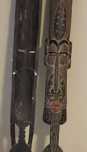 lot 76 image: Pair of Large African Full Body Masks