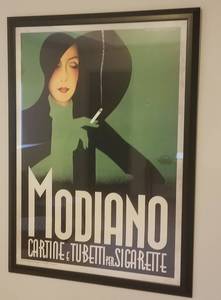 lot 78 image: Modiano Poster Print by Franz Lenhart, Framed