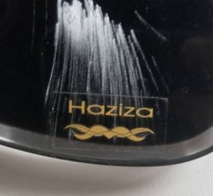 lot 64 image: Haziza Black Modern Abstract Lucite Wall Art
