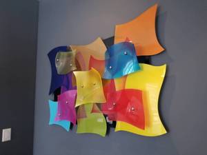 lot 80 image: Gorgeous Colorful Plexi Glass Wall Art