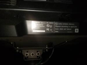 lot 101 image: Sony VPL-VW95ES Projector
