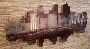 lot 82 image: Silhouette of Minneapolis Skyline in Enameled Aluminum