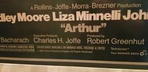 lot 123 image: 1981 Arthur Framed Movie Poster