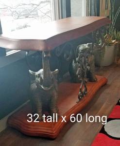 lot 15 image: Yuan Tai Elephant Console Table