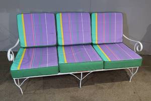 lot 17 image: VINTAGE Metal Sofa