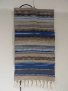 lot 28 image: Handwoven Striped Wall Hanging