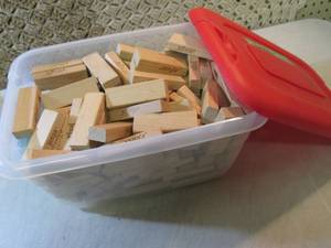 lot 31 image: Jenga Block in Container with Lid  ...
