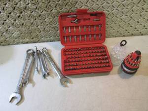 lot 87 image: Driver Bit Set in Case, Wrenches an...