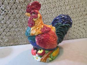 lot 90 image: Collins Co Rooster Cookie Jar  14 ...