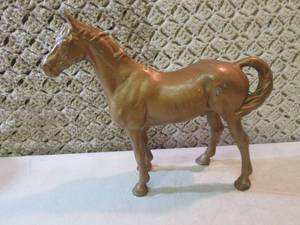 lot 93 image: Antique Cast Iron Horse Door Stop A...