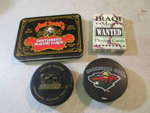 lot 97 image: Collectible Playing Cards and Hocke...